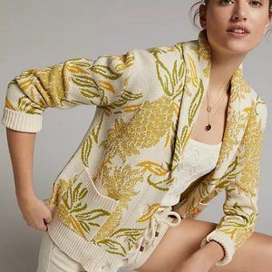 NWT Anthropologie Maeve Pineapple Cardigan RP $140